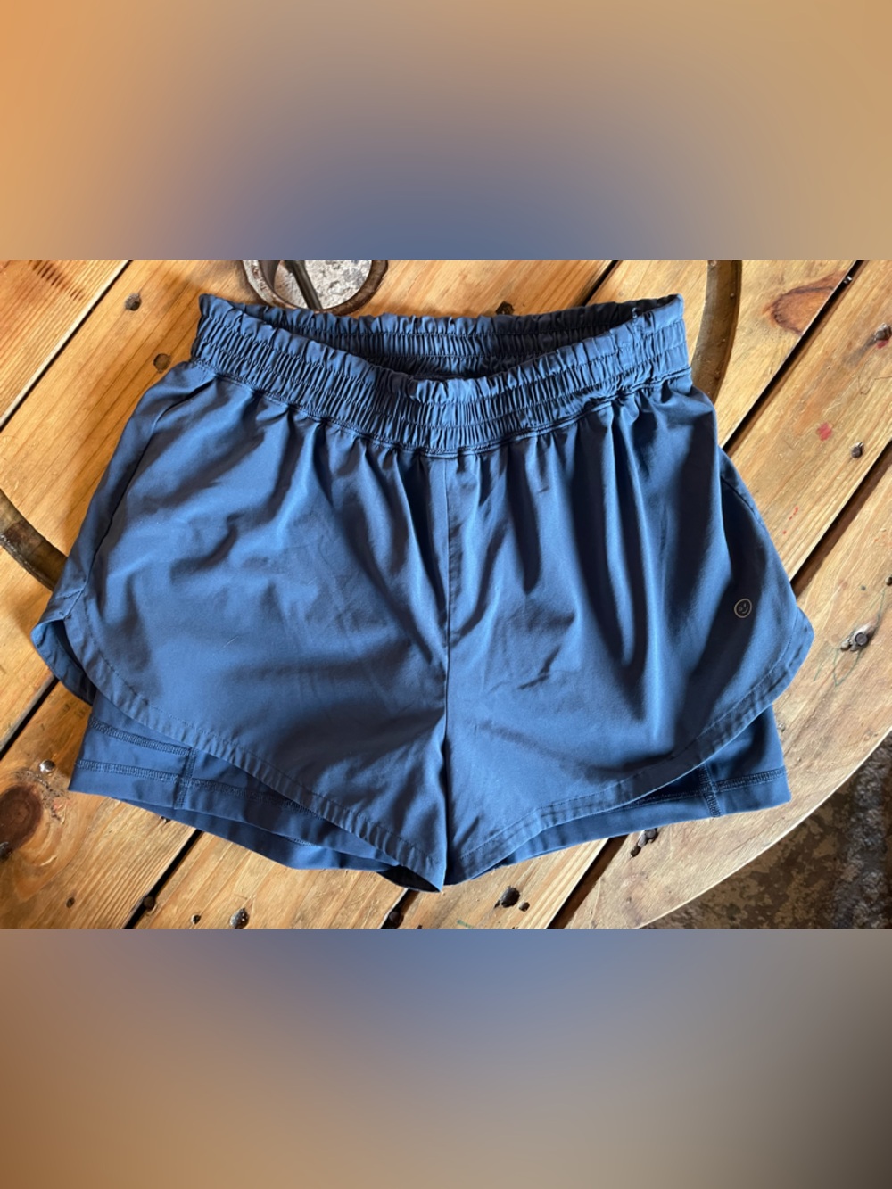 Gilly Hicks Navy Elastic Waist Active Shorts